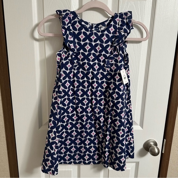 NWT Crown & Ivy Kids blue floral dress sz 7 - Picture 1 of 6